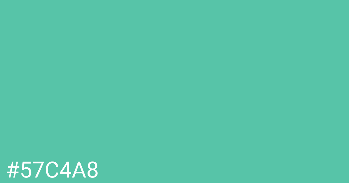 Hex color #57c4a8 graphic