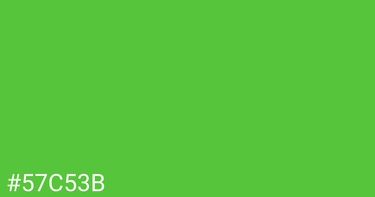 Hex color #57c53b graphic