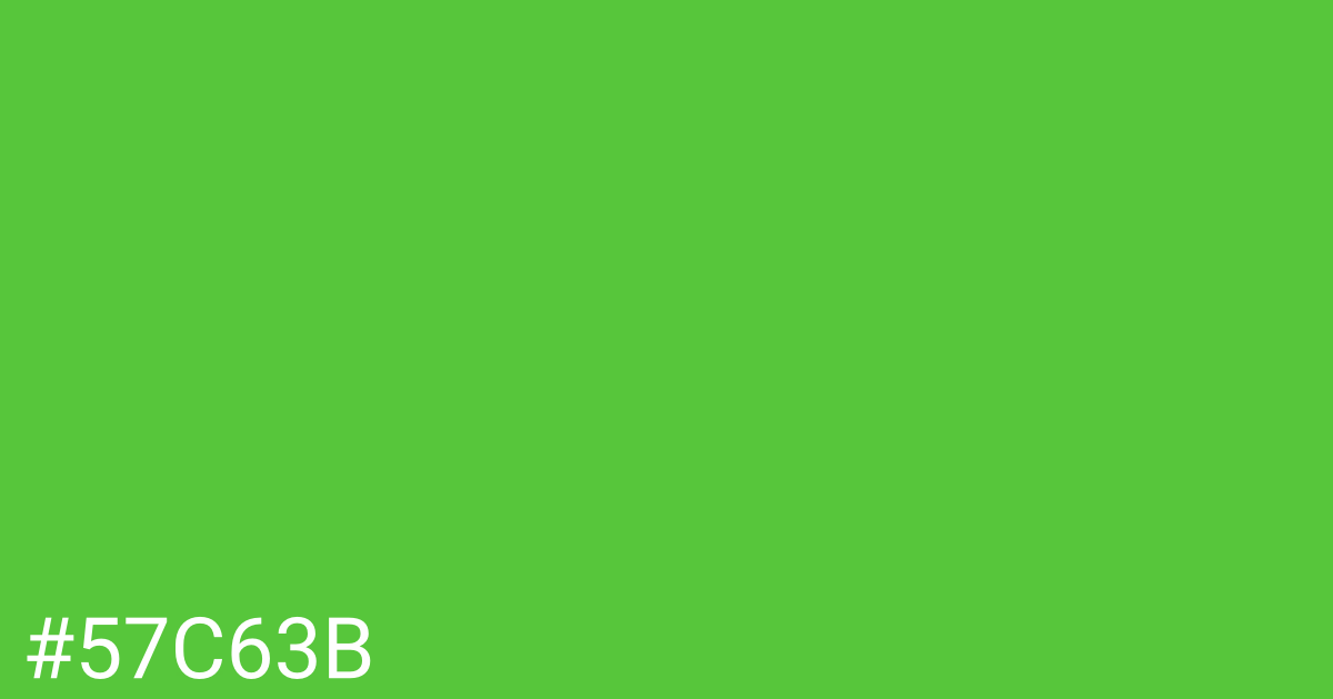 Hex color #57c63b graphic