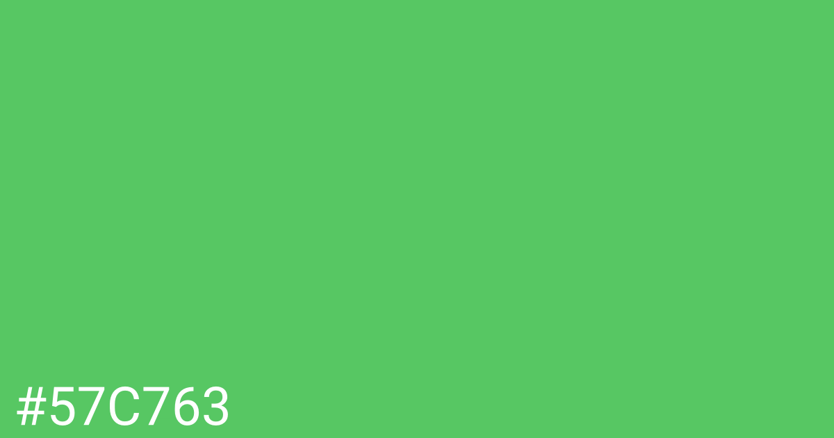 Hex color #57c763 graphic