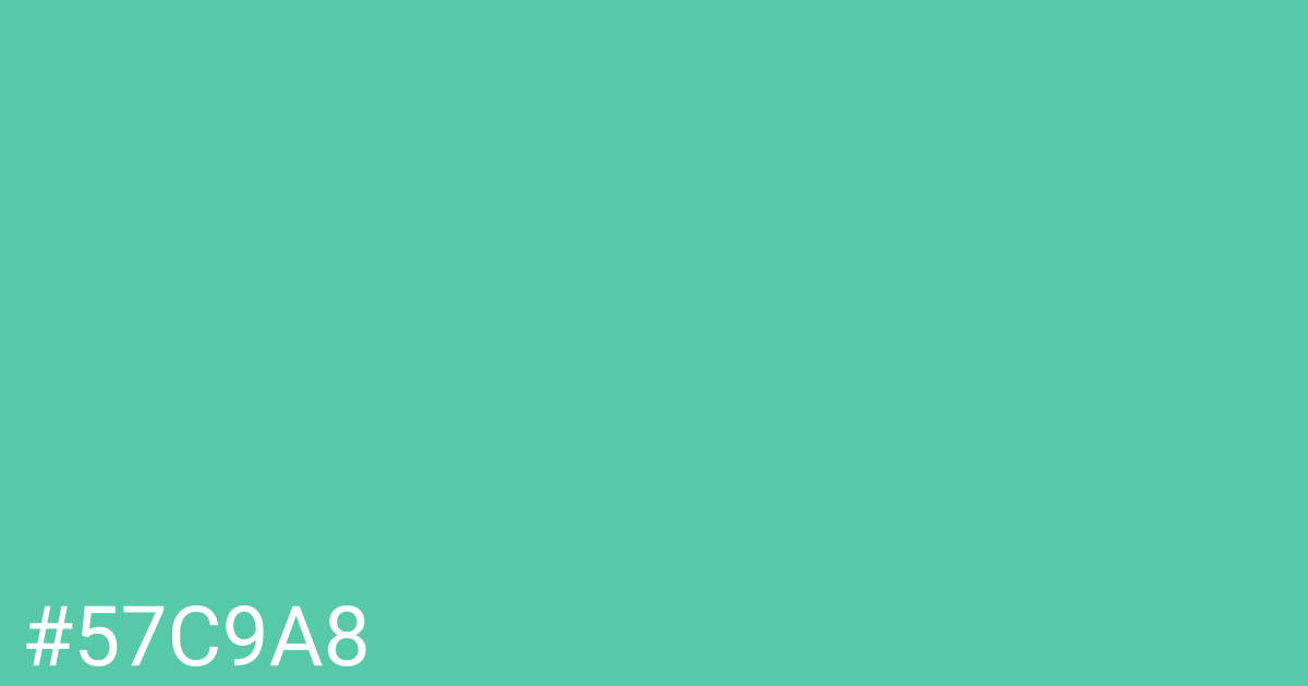 Hex color #57c9a8 graphic