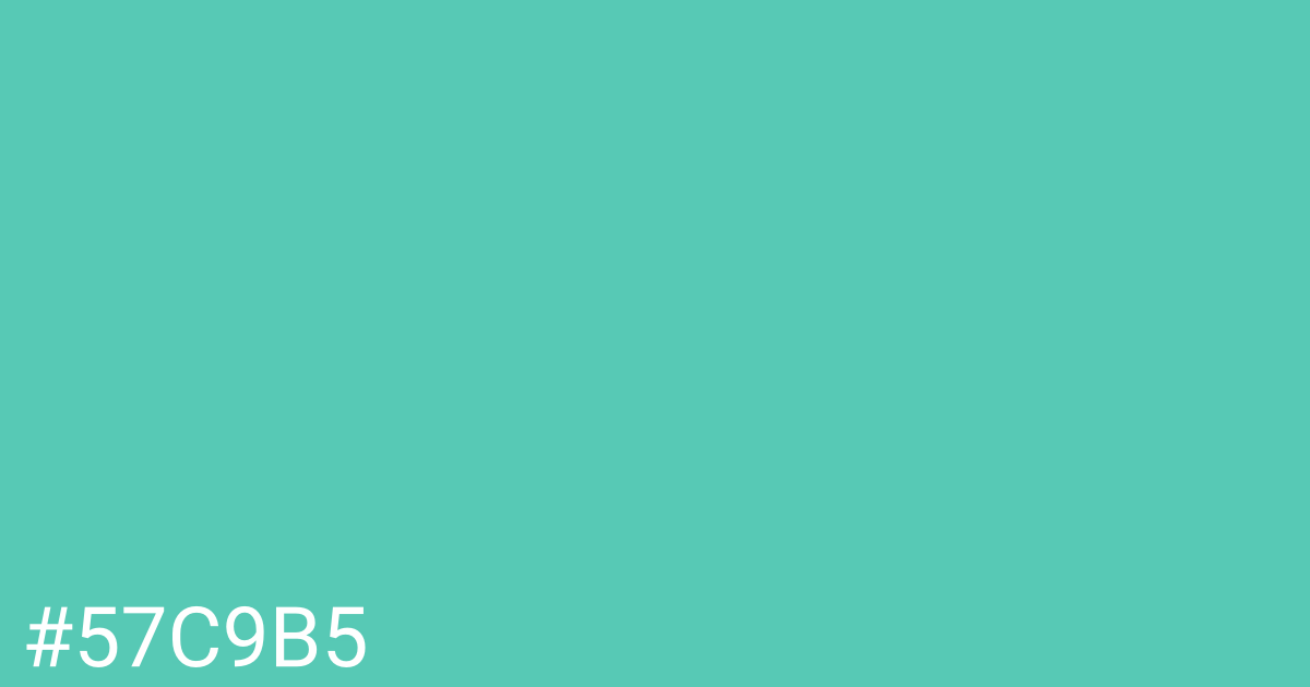 Hex color #57c9b5 graphic