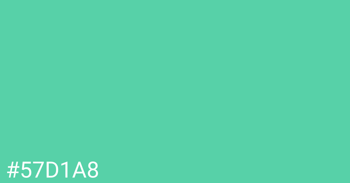 Hex color #57d1a8 graphic