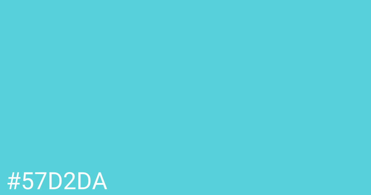 Hex color #57d2da graphic