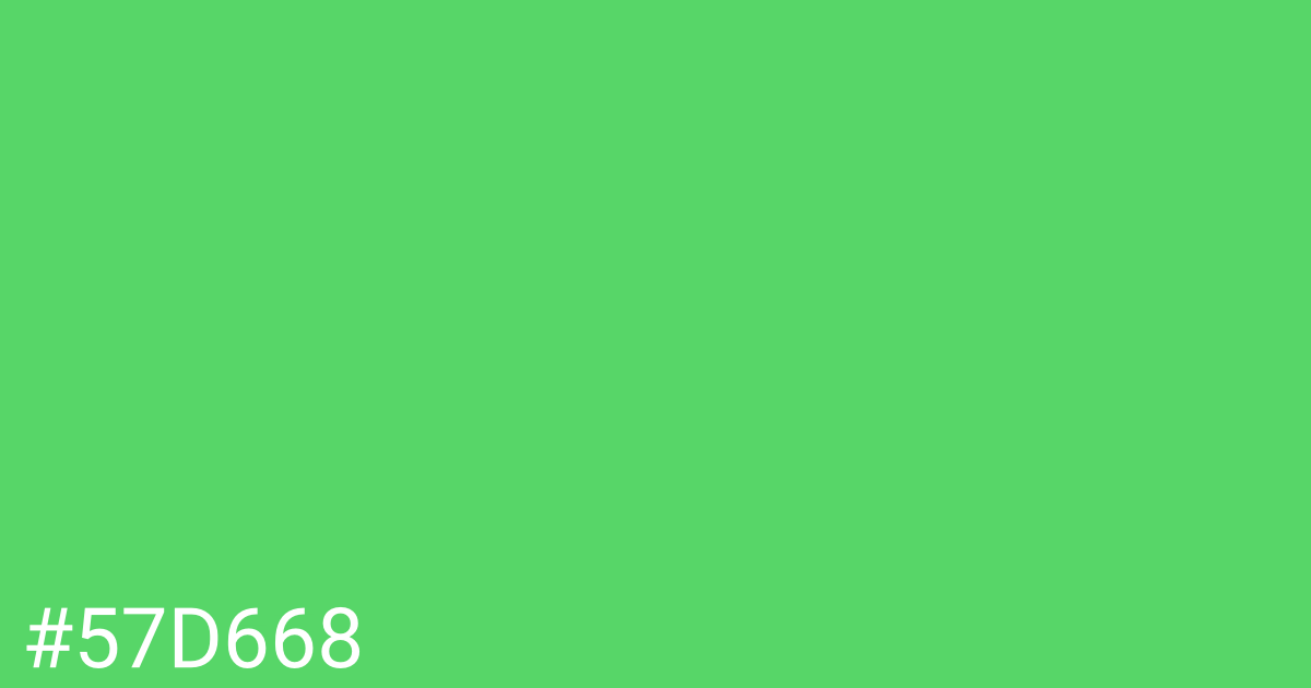 Hex color #57d668 graphic