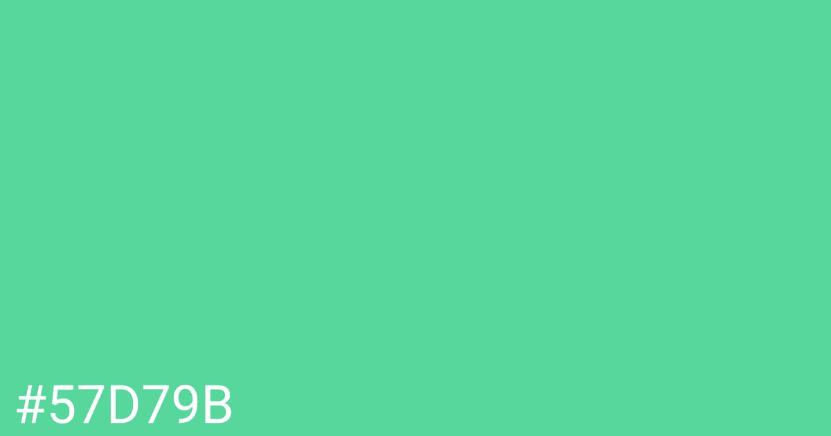 Hex color #57d79b graphic