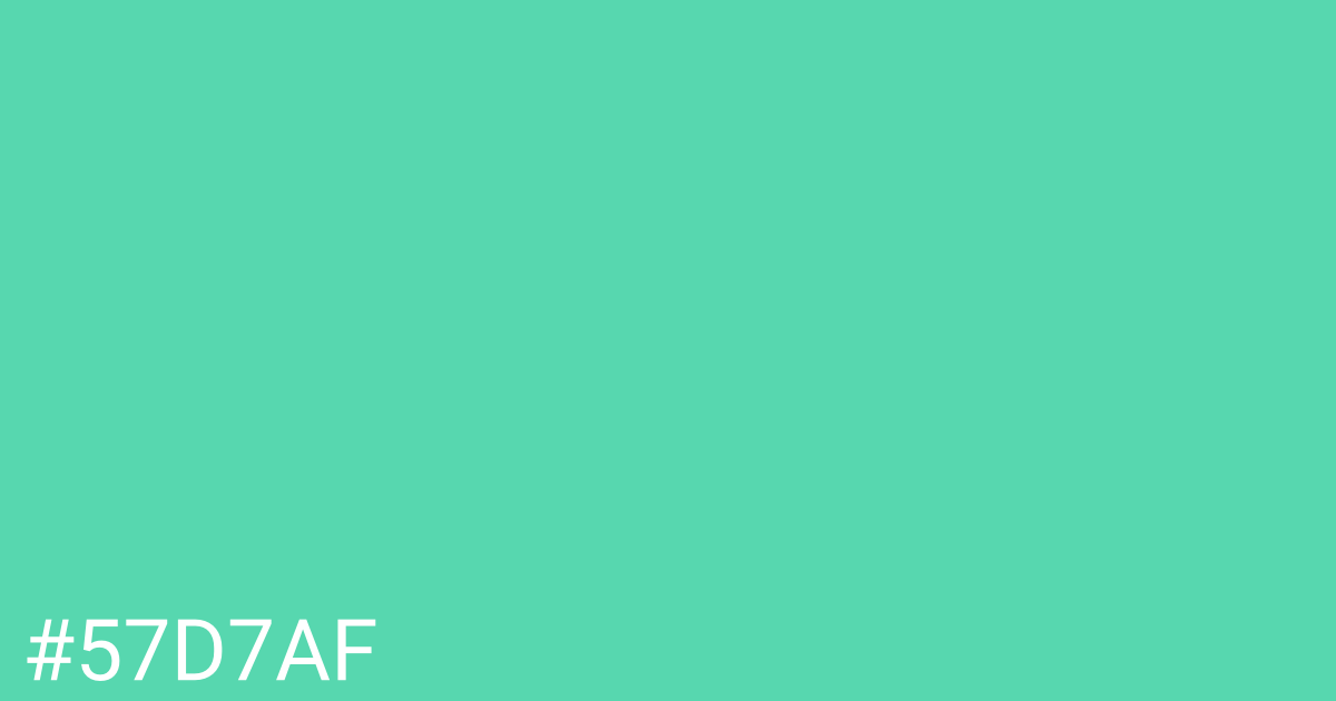 Hex color #57d7af graphic