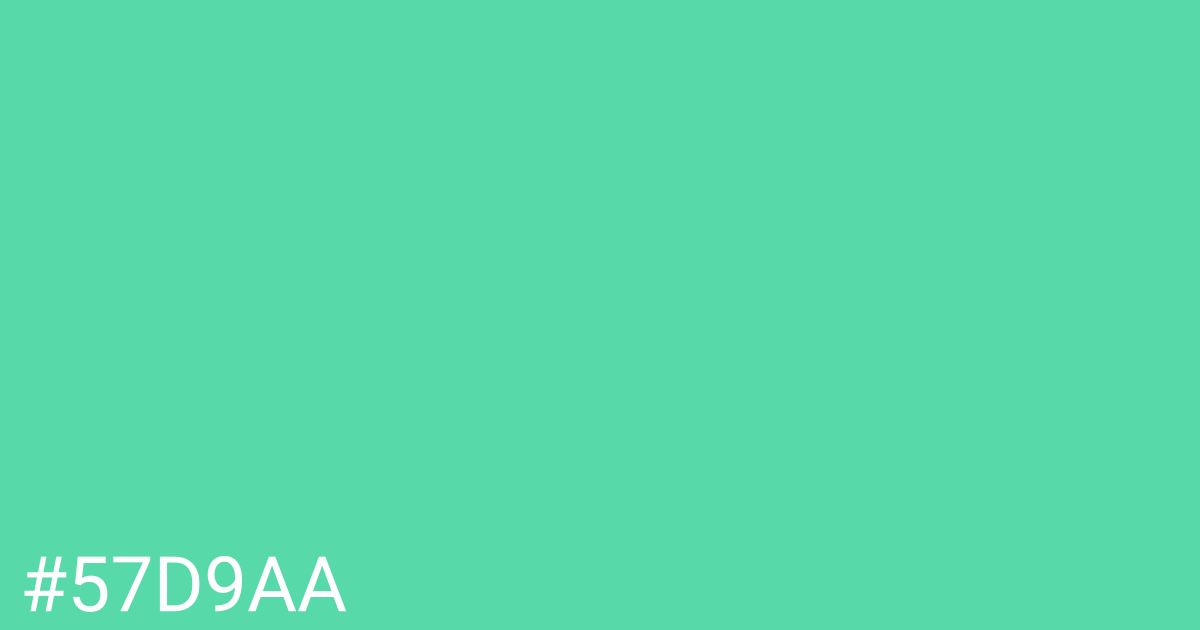 Hex color #57d9aa graphic