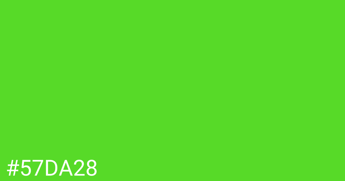 Hex color #57da28 graphic