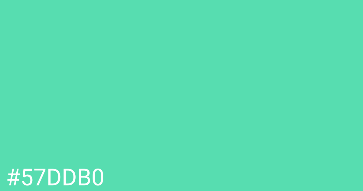 Hex color #57ddb0 graphic