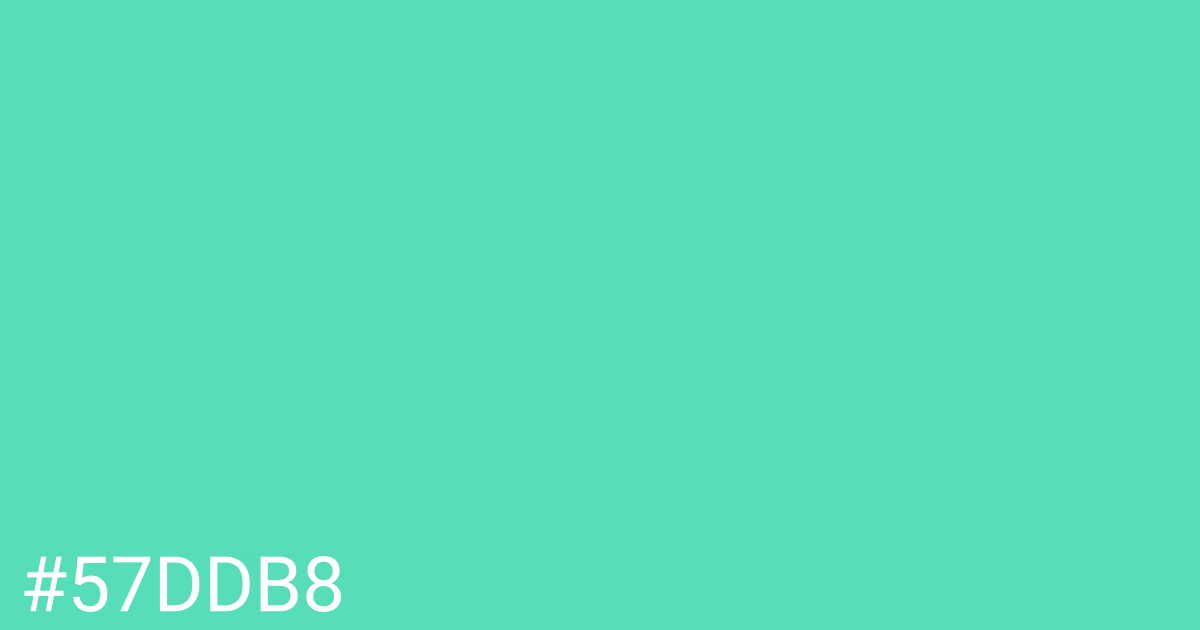 Hex color #57ddb8 graphic