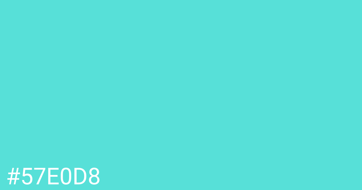 Hex color #57e0d8 graphic