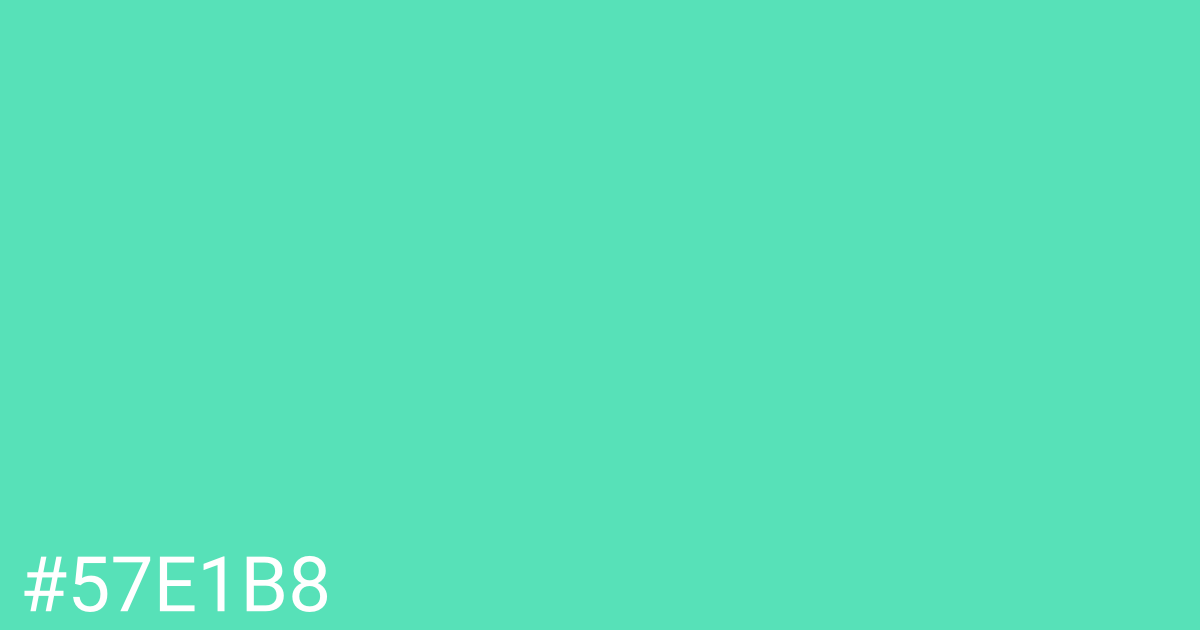 Hex color #57e1b8 graphic