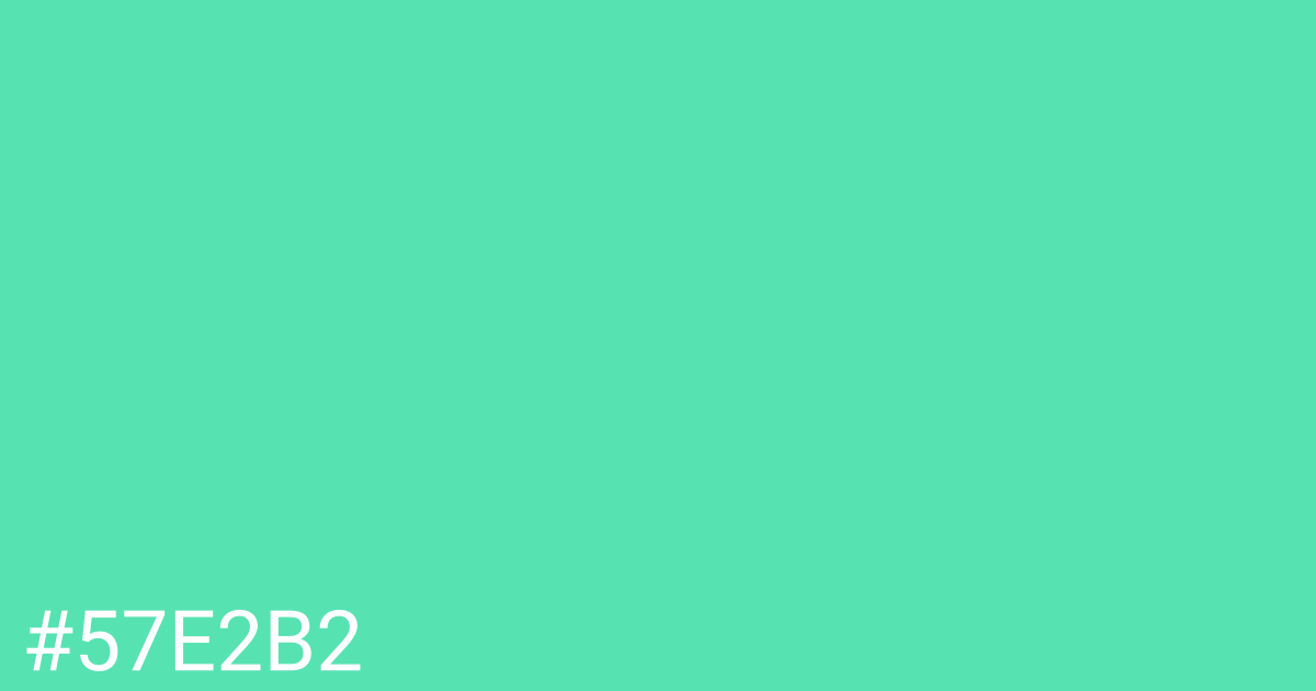 Hex color #57e2b2 graphic