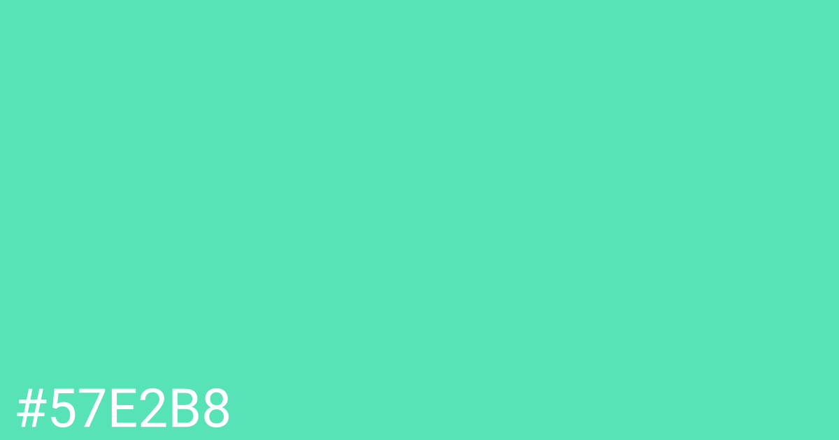 Hex color #57e2b8 graphic