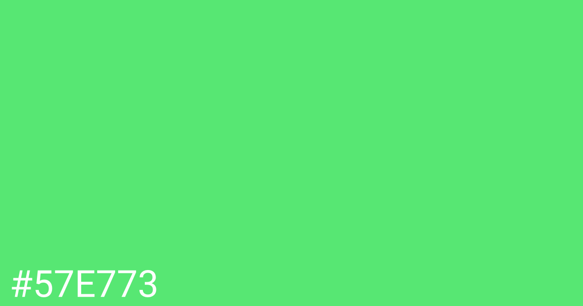 Hex color #57e773 graphic