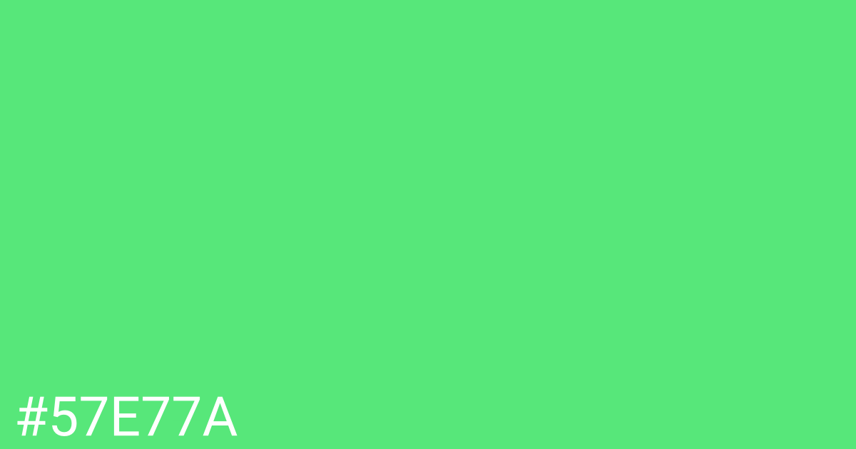 Hex color #57e77a graphic