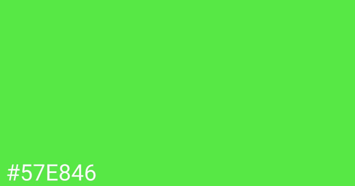 Hex color #57e846 graphic