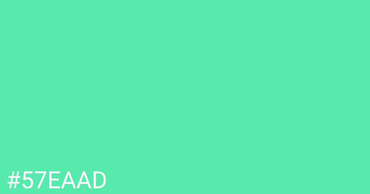 Hex color #57eaad graphic