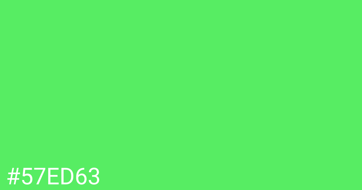 Hex color #57ed63 graphic