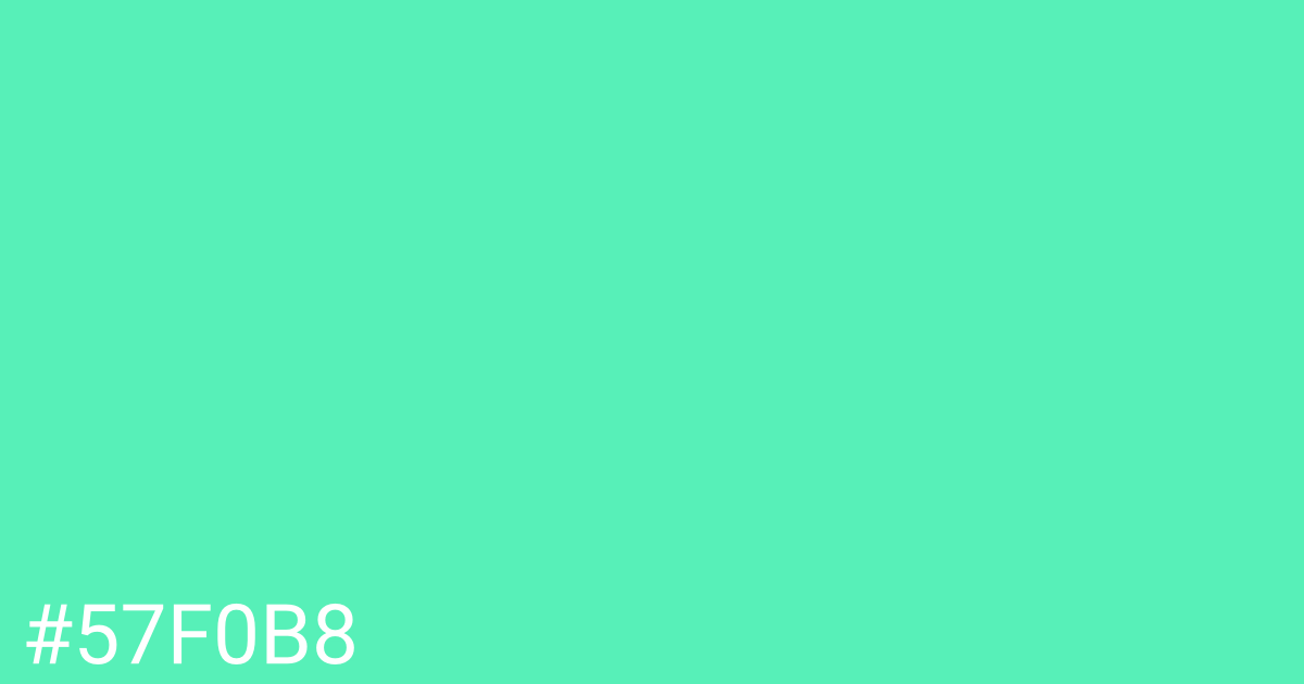 Hex color #57f0b8 graphic