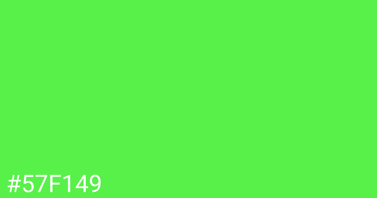 Hex color #57f149 graphic