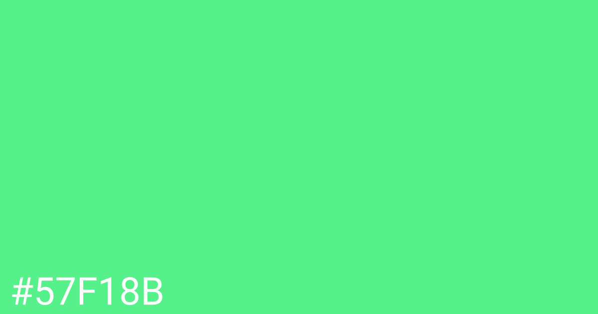 Hex color #57f18b graphic