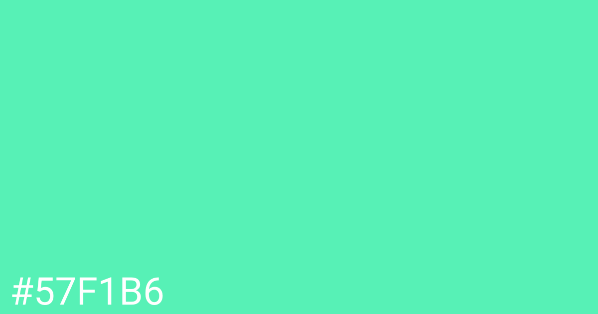 Hex color #57f1b6 graphic