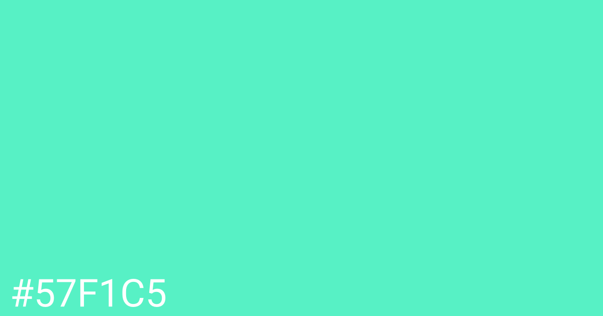 Hex color #57f1c5 graphic