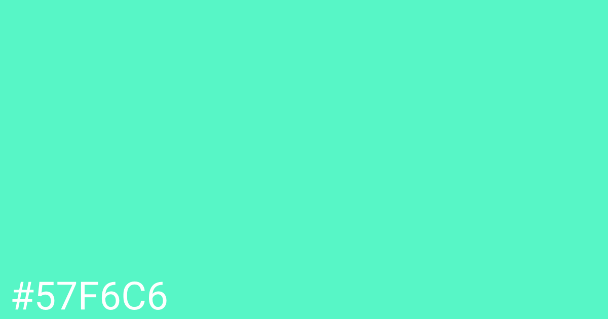 Hex color #57f6c6 graphic