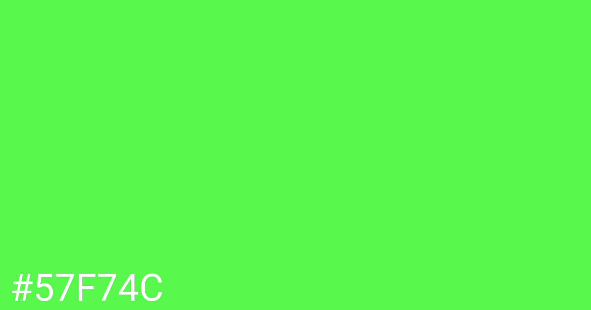 Hex color #57f74c graphic