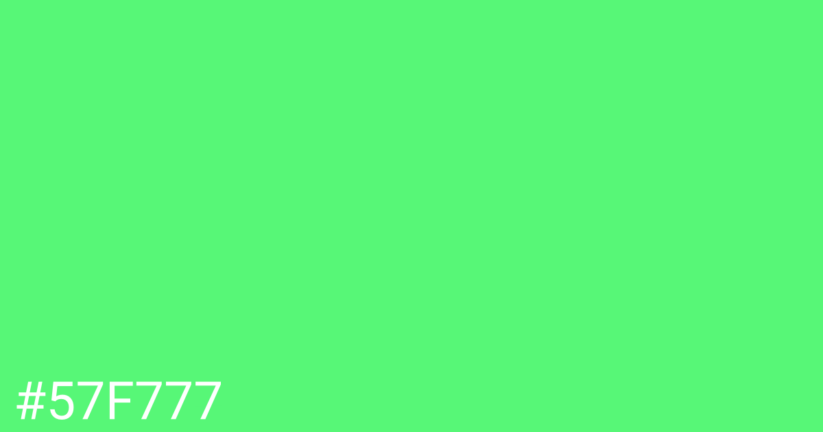 Hex color #57f777 graphic