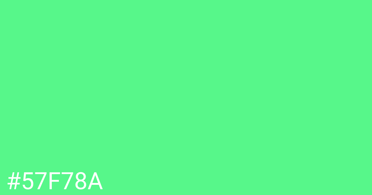 Hex color #57f78a graphic