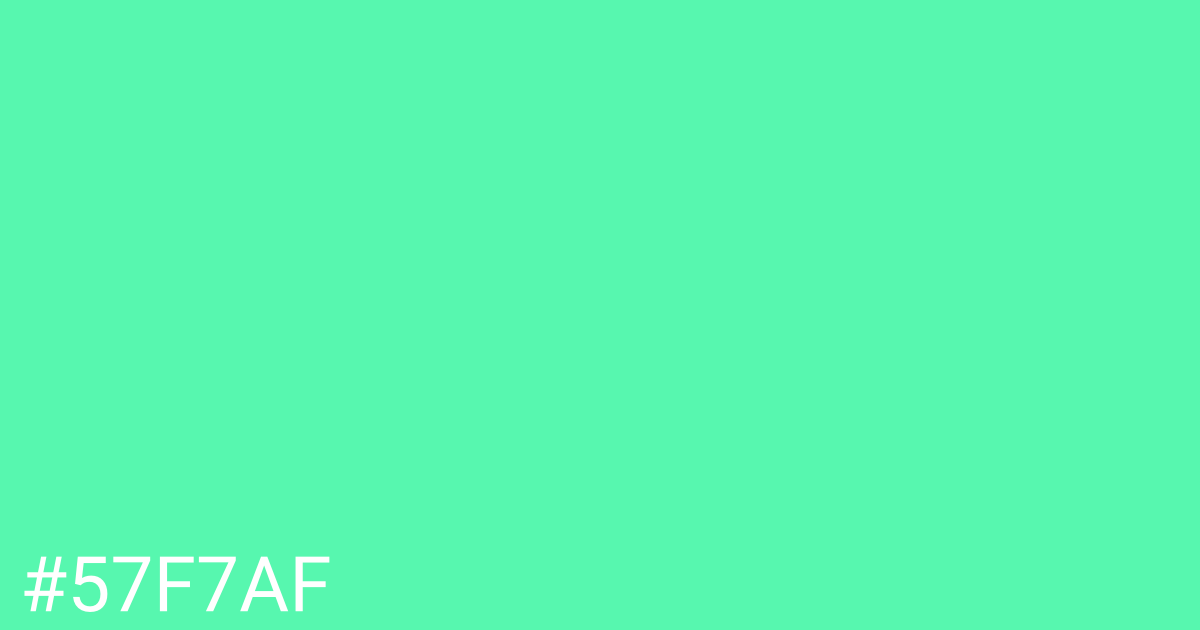 Hex color #57f7af graphic