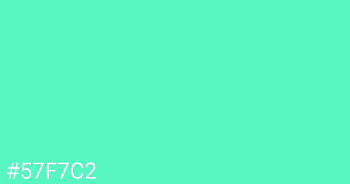 Hex color #57f7c2 graphic