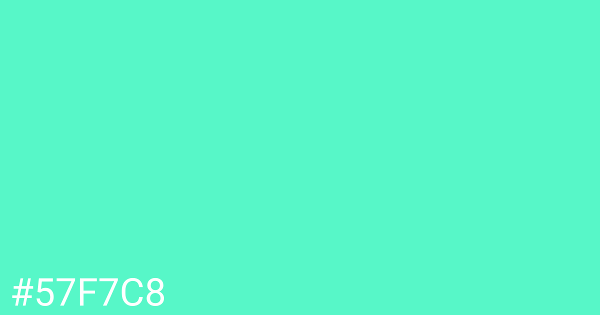 Hex color #57f7c8 graphic