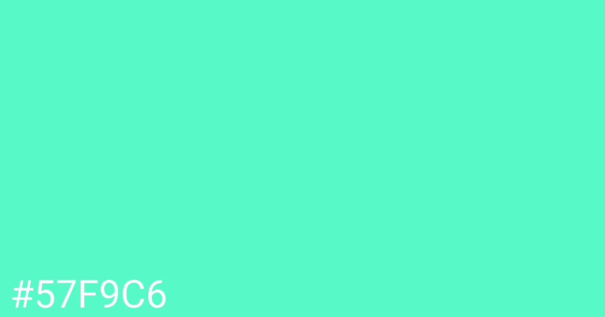 Hex color #57f9c6 graphic