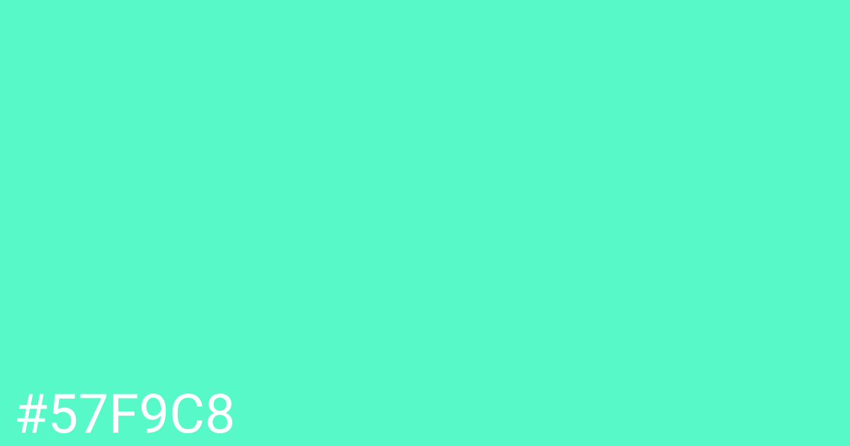 Hex color #57f9c8 graphic