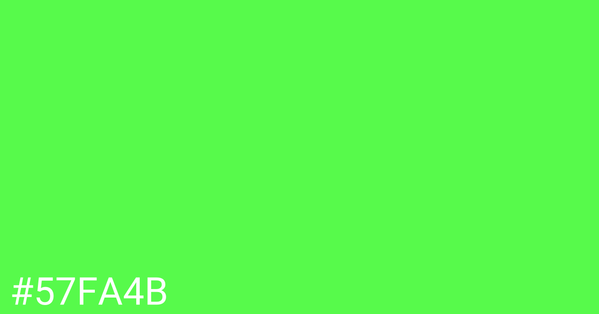 Hex color #57fa4b graphic