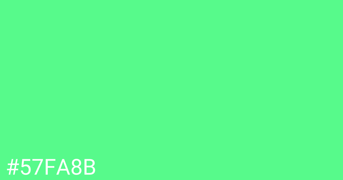 Hex color #57fa8b graphic