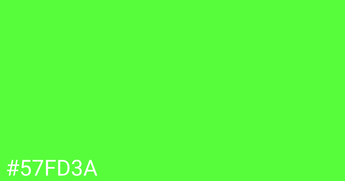 Hex color #57fd3a graphic