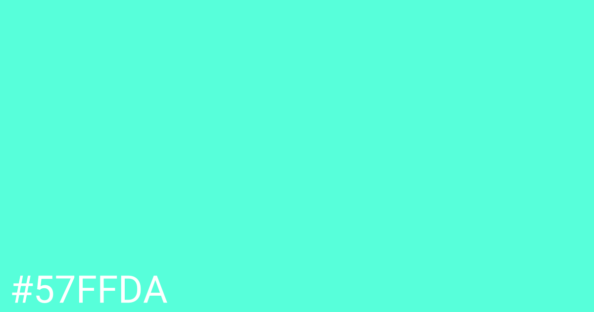 Hex color #57ffda graphic