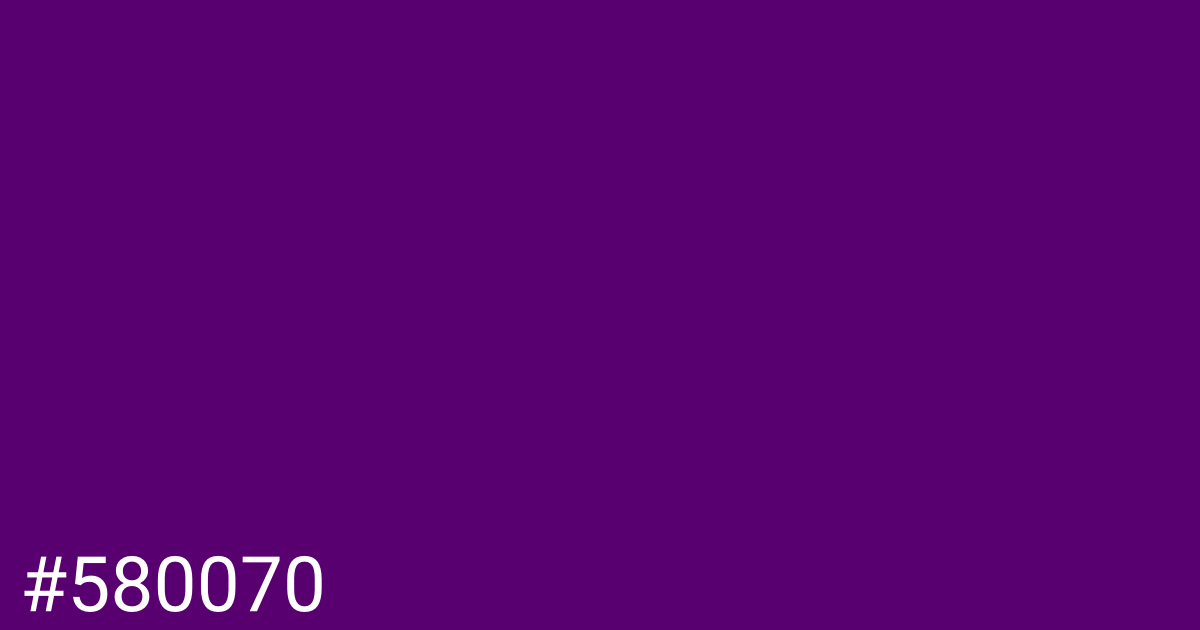 Hex color #580070 graphic