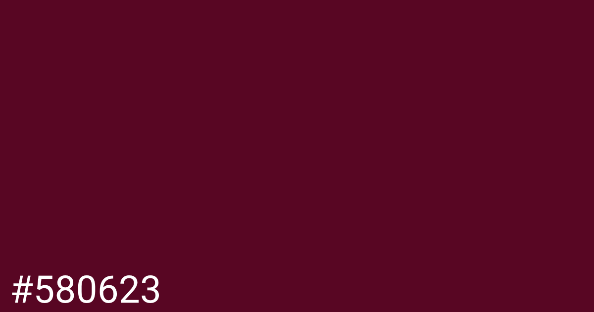 Hex color #580623 graphic