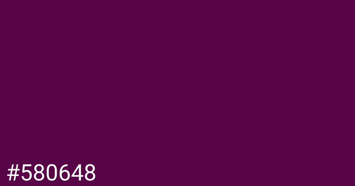 Hex color #580648 graphic