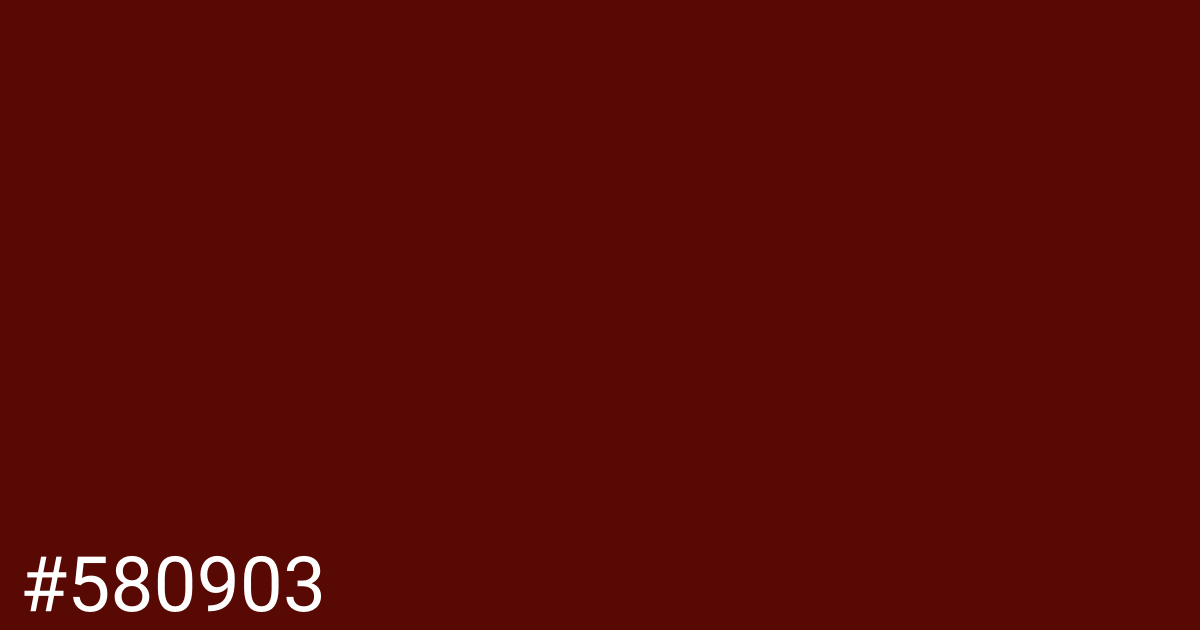 Hex color #580903 graphic