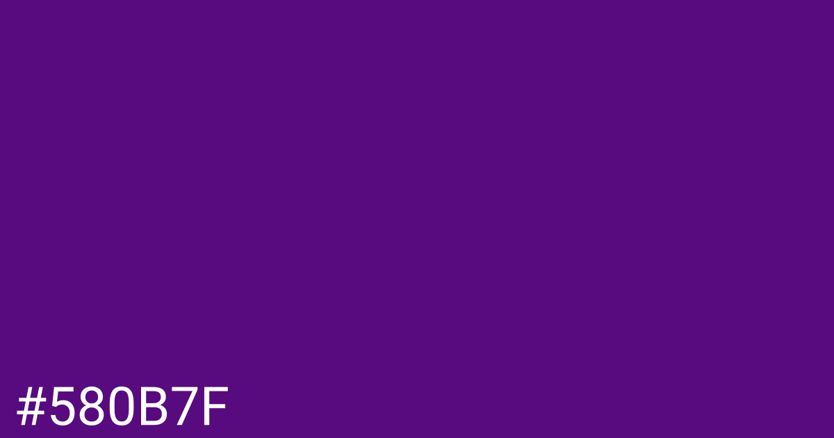 Hex color #580b7f graphic