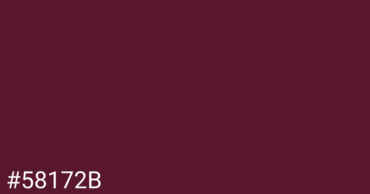 Hex color #58172b graphic