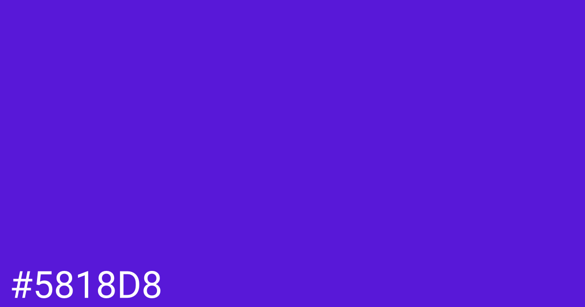 Hex color #5818d8 graphic