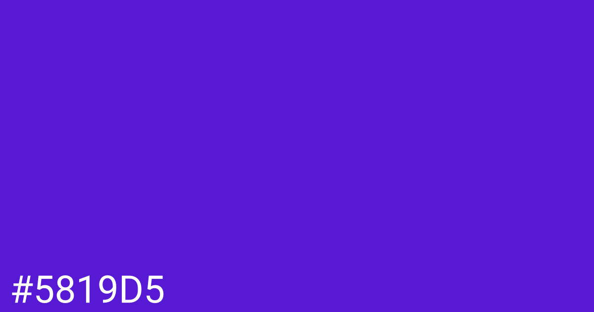 Hex color #5819d5 graphic